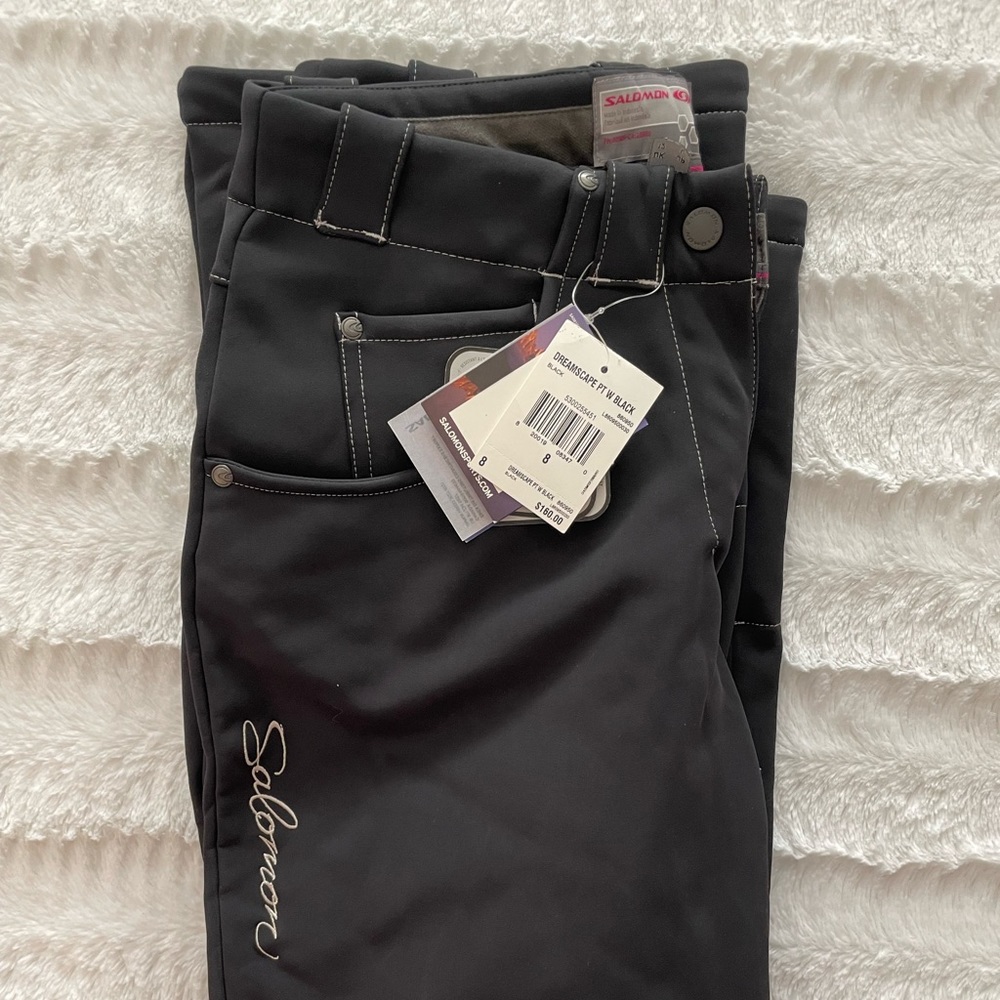 Salomon ‘Dreamscape’ Women’s Ski Pant, black, size 8, NWT